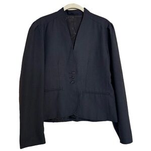 Vintage Oscar De La Renta Black Blazer Jacket Sz 13/14 Designer Business Preppy